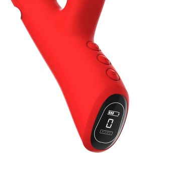 Tapping Mond Vibrator met App IY - Trixy - Triple - Rood