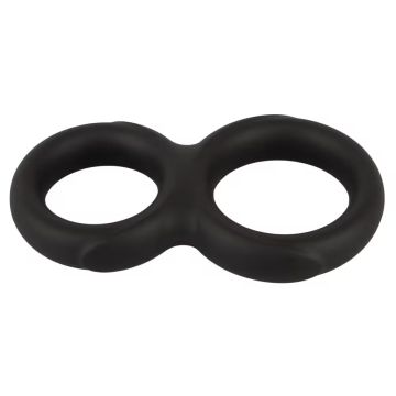 Double Cock Ring - Zwart