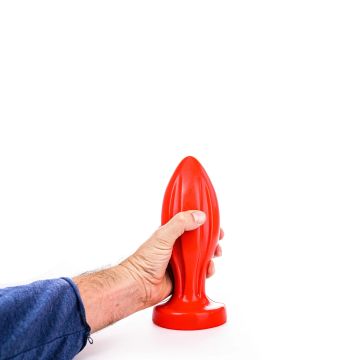 All Black Buttplug Maceo Rood - 21 cm