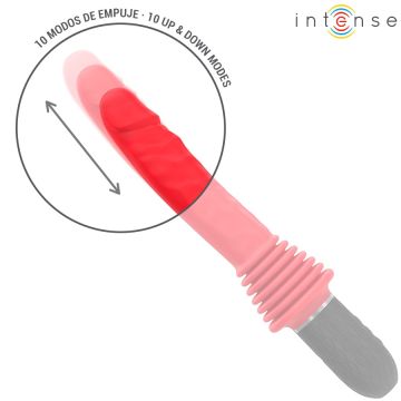Intense Stotende en Verwarmende Vibrator met Afstandsbediening Cynthia - Rood