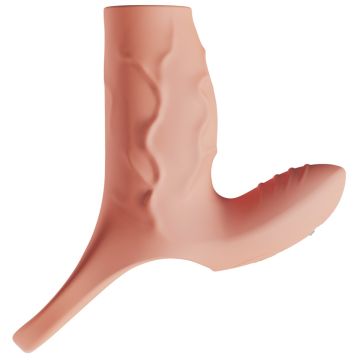 Realistixxx Penis Sleeve met Vibrerende Clitoris Stimulator RealSleeve Clit - 14 cm