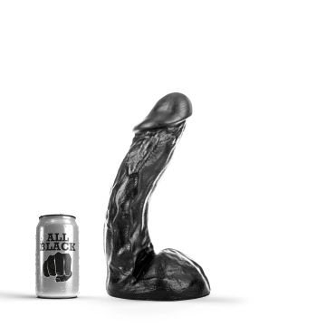 All Black Jeffrey Dildo Zwart - 27.5 cm