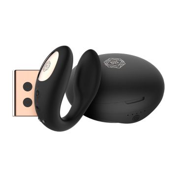 Vibrator Rosy Gold – C-Shape met Oplaadkoffer