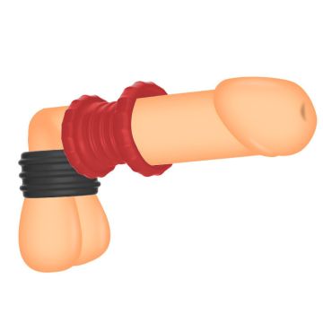 Ballstretcher Soqlo 35 mm Hoogte 5 cm Zwart-Rood