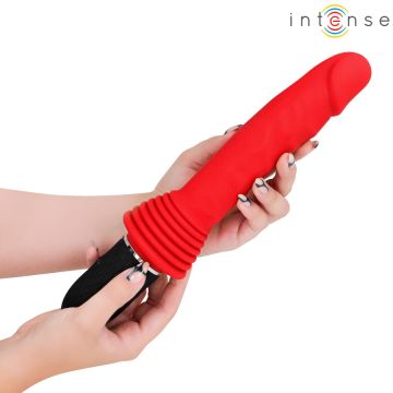 Intense Stotende en Verwarmende Vibrator met Afstandsbediening Cynthia - Rood