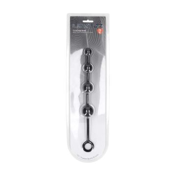 Curved Silicone Anaal Beads - Zwart