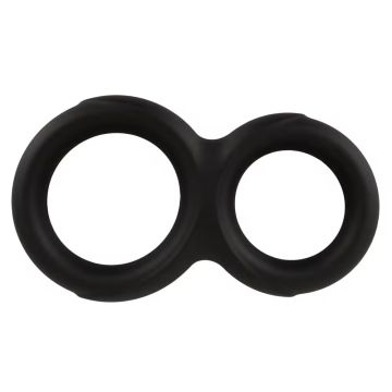 Double Cock Ring - Zwart