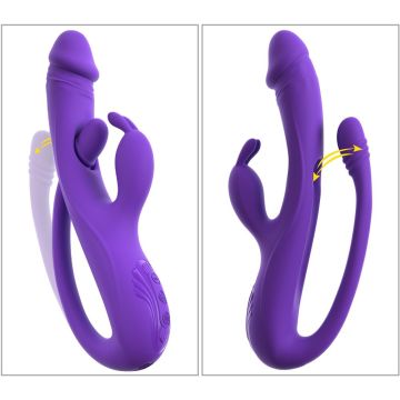 Rabbit Vibrator met G-Spot/Anal Tickler Sweet Smile