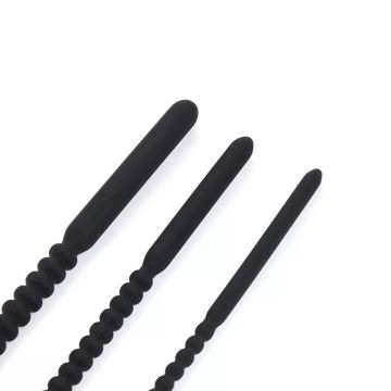Kiotos Urethral Sound Set met Schroefdraad - Zwart