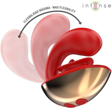 Intense U-Vormige Vibrator met Clitoris Stimulator Mariah - Rood