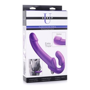 Vibrerende Strapless Strap-On Revolver Thick