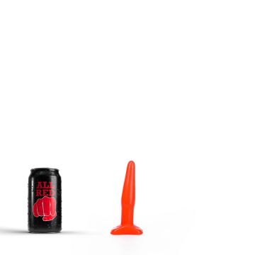 All Black Rick Butt Plug Rood - 12 cm