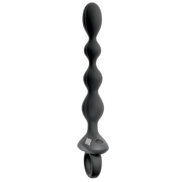 Anos Flexibele Vibrerende Anal Beads - Zwart