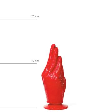All Black Frank Buttplug Rood - 21 cm