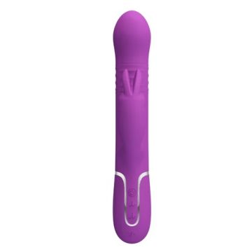 Pretty Love Stotende en Roterende Rabbit Vibrator Coale - Paars