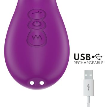 Intense Multifunctionele Rabbit Vibrator met Oscillerende Tong Ateneo - Paars