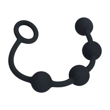 Ronde Siliconen Anaalballen 2 cm - Zwart