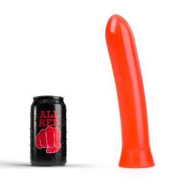 All Black Sander Dildo Rood - 22 cm