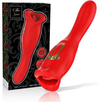 Mia Triple Pleasure Bijtende Vibrator Siena - Rood