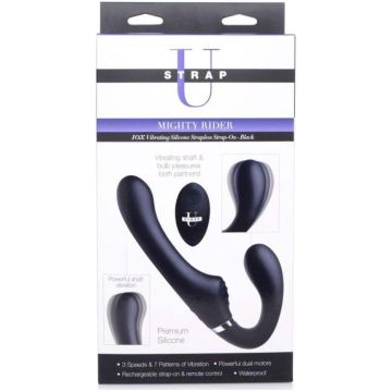 Strap-On met Dubbele Stimulatie - Zwart