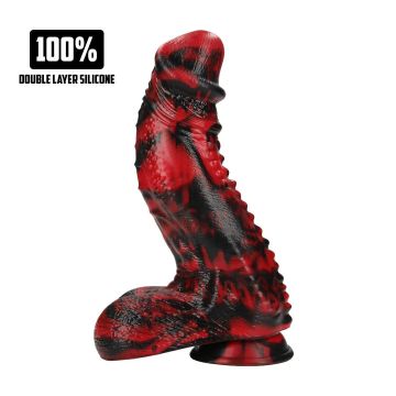 Monster Dildo Dark Lycan Spawn - Rood/Zwart