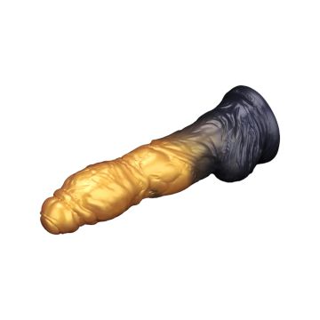 Dual Density Opblaasbare Dildo 25 cm - Goud/Zwart
