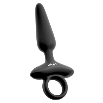 Flexibele en Vibrerende Buttplug Zwart - Anos