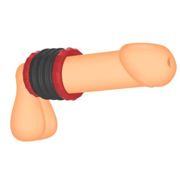 Ballstretcher Soqlo 35 mm Hoogte 5 cm Zwart-Rood