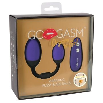 Vibrerende Pussy & Ass Balls - Paars