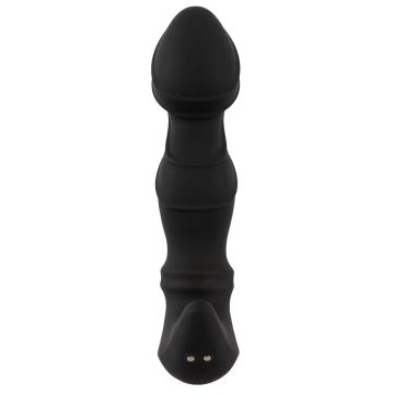 Prostaatvibrator met Bewegende Ringen - Zwart