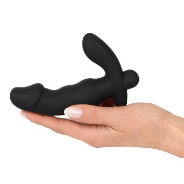 Anos Vibrerende Buttplug in Penis Vorm - Zwart