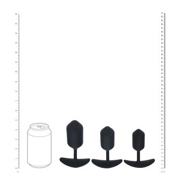 Verzwaarde Silicone Buttplug Training Set van 3 - Zwart