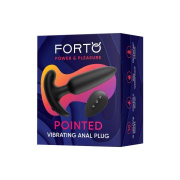 Vibrerende Buttplug Pointed - Zwart