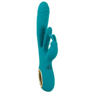 Rabbit Vibrator met Stootfunctie - Blauw