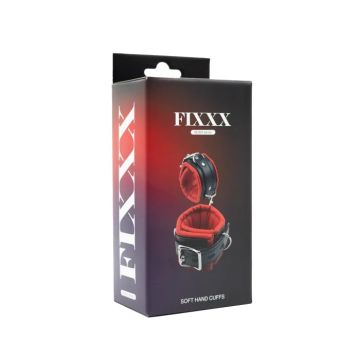Zachte Handboeien Zwart/Rood - Fixxx