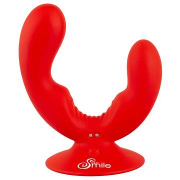 Dual Vibrator met Zuignap - Rood