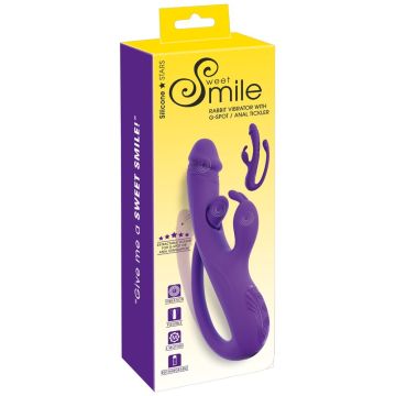 Rabbit Vibrator met G-Spot/Anal Tickler Sweet Smile