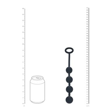 Ronde Siliconen Anaalballen 2 cm - Zwart