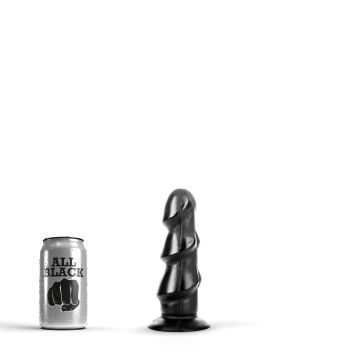 Zwarte Anaal Dildo met Ribbels