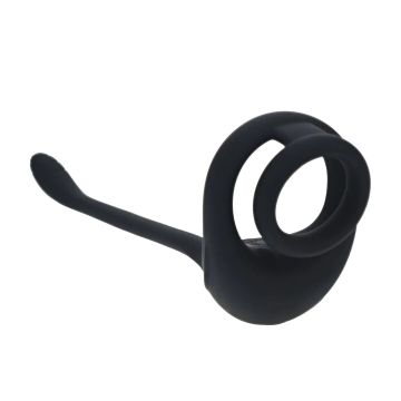 Dual Motor Cockring met Prostaat Stimulator - Zwart