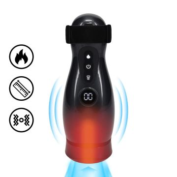 Virtuo Vibrerende Masturbator Pomp met Telefoonhouder - Gun Metal