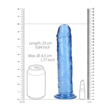 RealRock Rechte Realistische Dildo met Zuignap - 23 cm