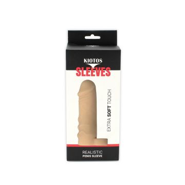 Kiotos Realistische Penissleeve Extra Soft Touch - 16 cm