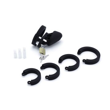 Kiotos Silicone Adjustable Kuisheidskooi - Zwart
