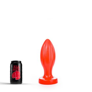 All Black Buttplug Maceo Rood - 21 cm