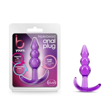 B Yours Triple Bead Anaal Plug - Paars