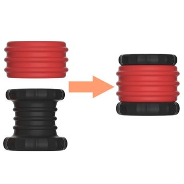 Ballstretcher Soqlo 35 mm Hoogte 5 cm Rood/Zwart