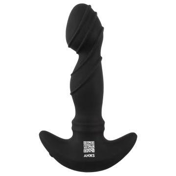 Prostaatvibrator met Bewegende Ringen - Zwart