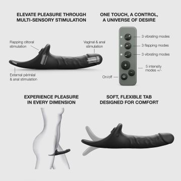Strap-On-Me - Multi Orgasm Dildo met Afstandsbediening - Maat XL