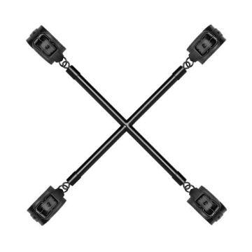 Hog Tie Cross Bar met Boeien - Zwart